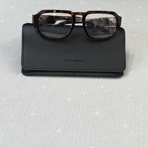 Dolce & Gabbana Tortoiseshell Glasses with Black Case